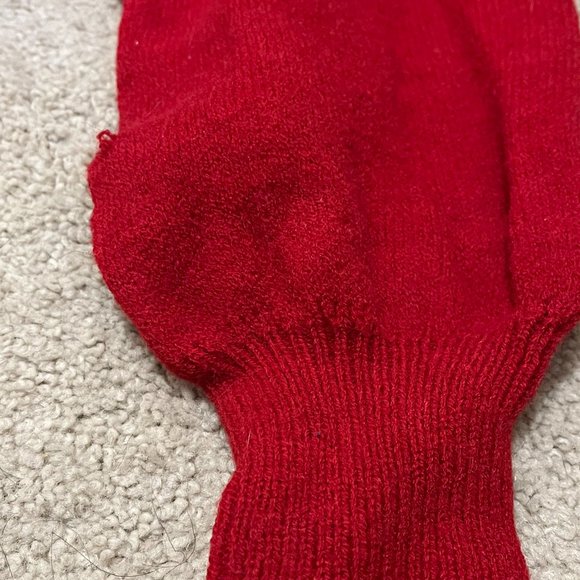 SHEIN | Warm Vibrant Red *Holiday Sweater* w/ White Bows | Slight Balloon Sleeve - Picture 11 of 11